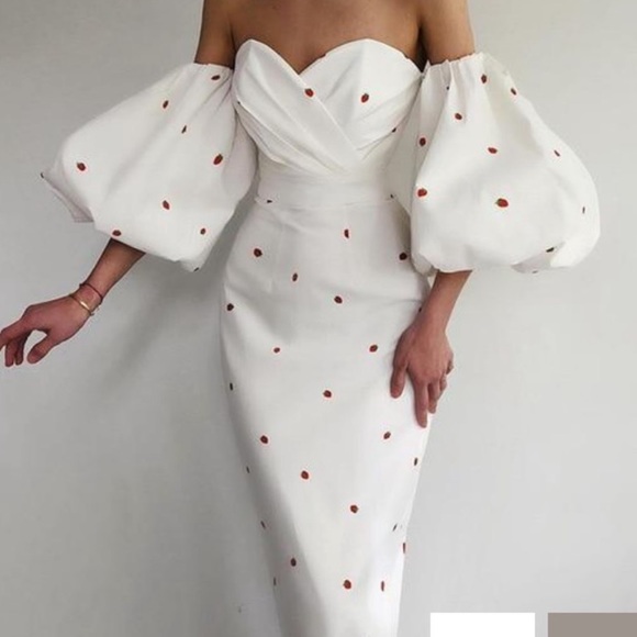 Strawberry White Formal Dress - Picture 2 of 8